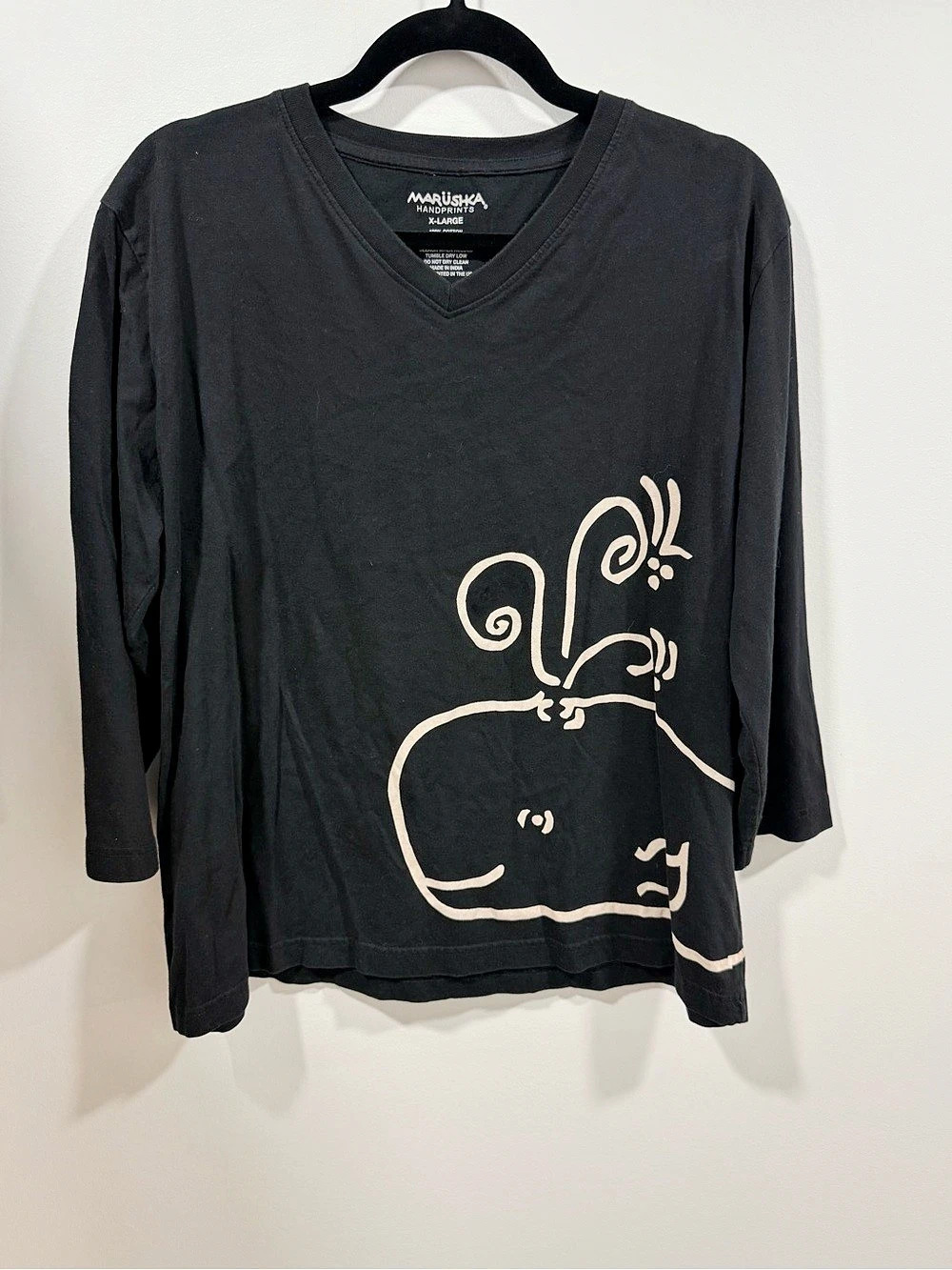 Maruska Handprints Graphic Long Sleeve Tee Size XL